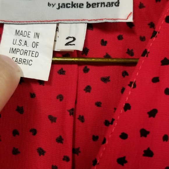 Vintage 1980's Red Dress - Picture 3 of 8